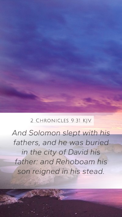 2 Chronicles 9:31 Explained