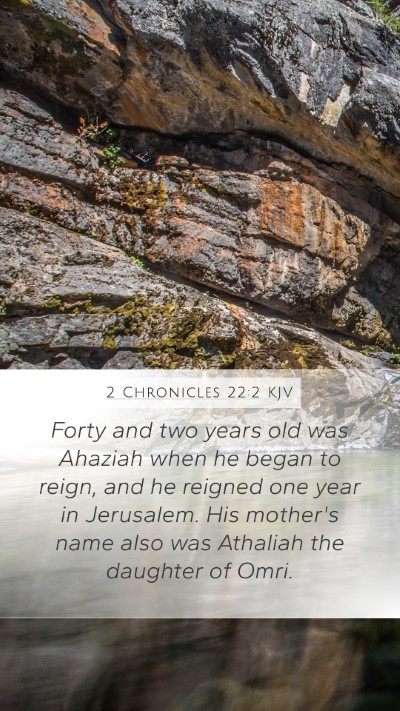 2 Chronicles 22:2 Explained