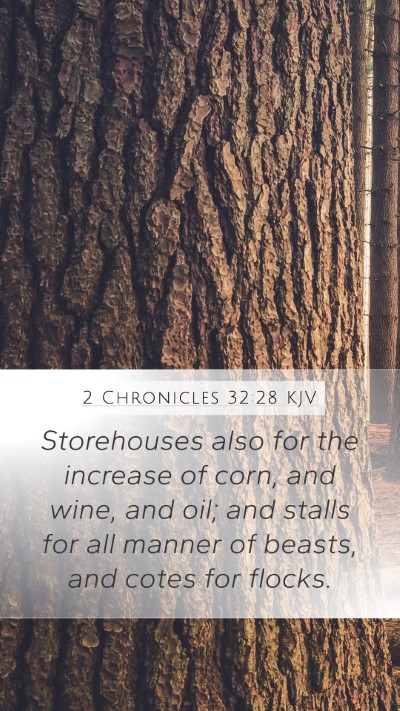 2 Chronicles 32:28 Explained