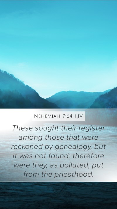 Nehemiah 7:64 Explained