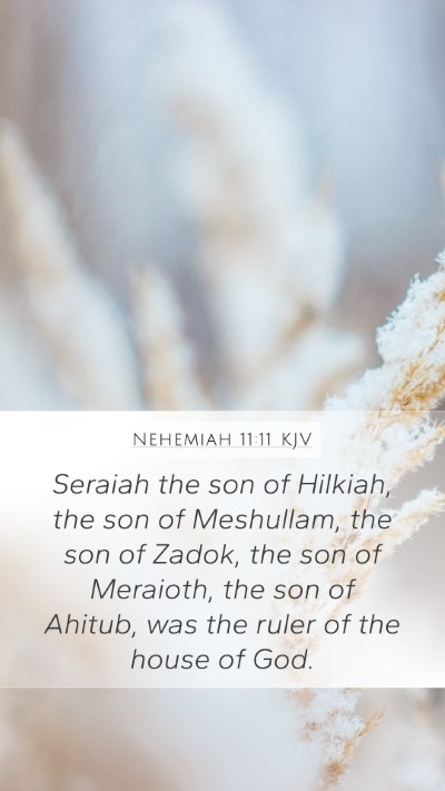 Nehemiah 11:11 Explained