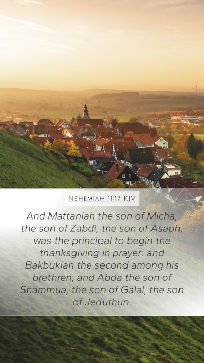 Nehemiah 11:17 Explained