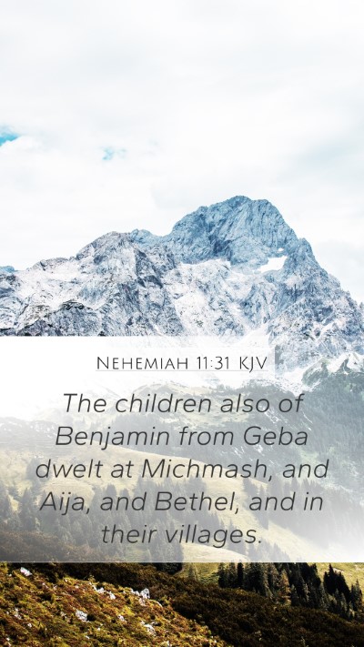 Nehemiah 11:31 Explained