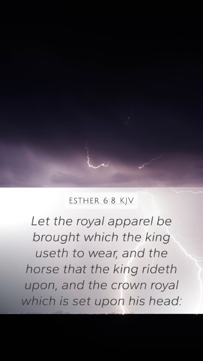 Esther 6:8 Explained