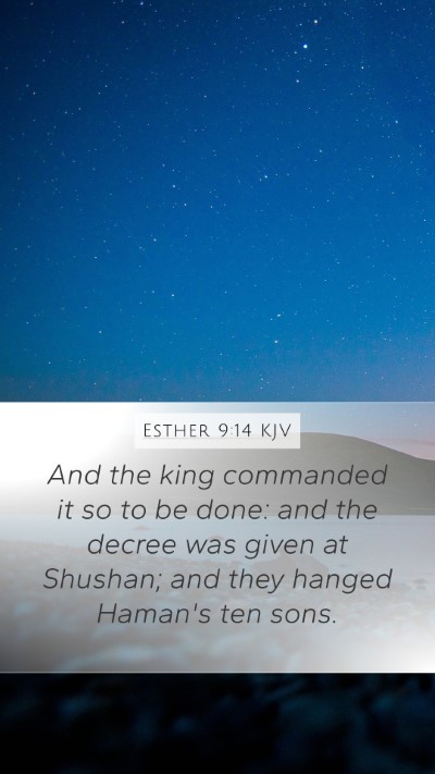 Esther 9:14 Explained