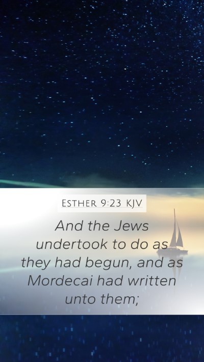 Esther 9:23 Explained