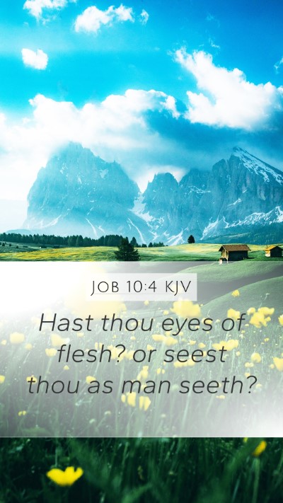 Job 10:4 Explained