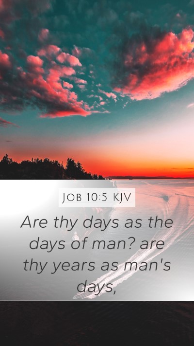 Job 10:5 Explained