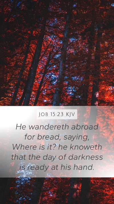 Job 15:23 Explained