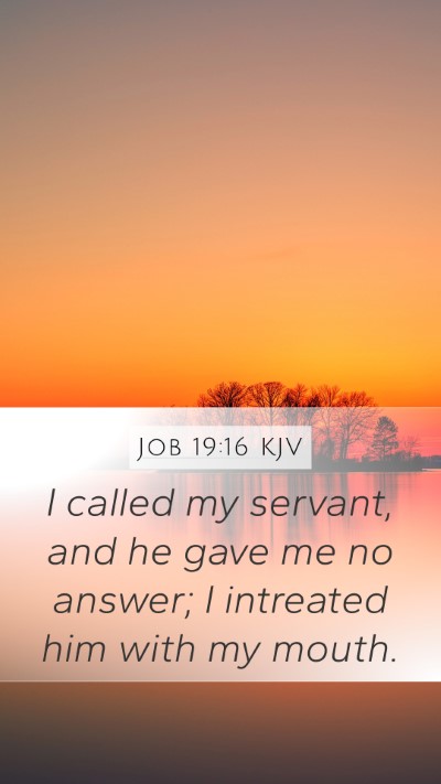 Job 19:16 Explained