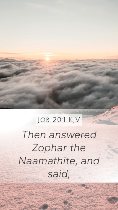 Job 20:1 Explained