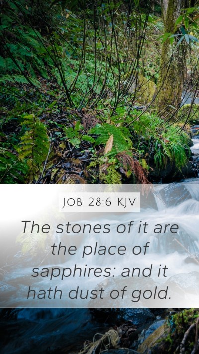 Job 28:6 Explained