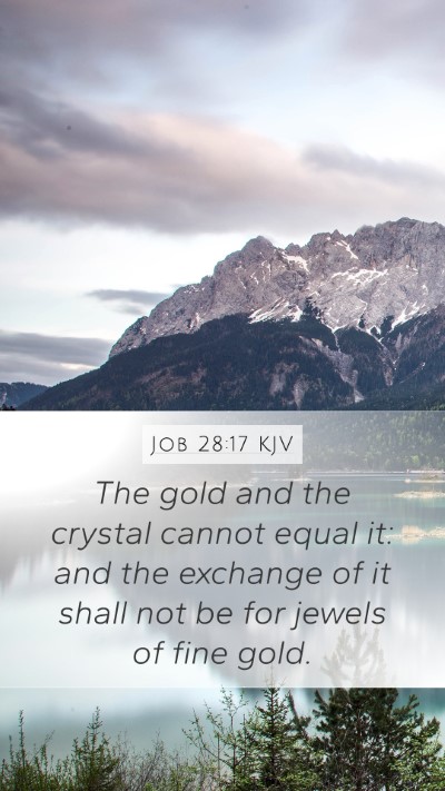 Job 28:17 Explained