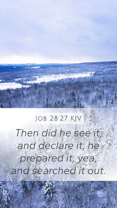 Job 28:27 Explained