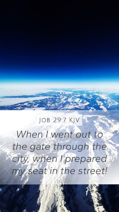 Job 29:7 Explained