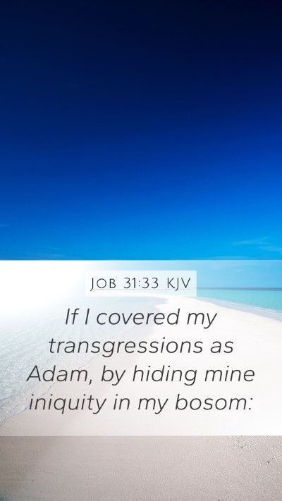 Job 31:33 Explained