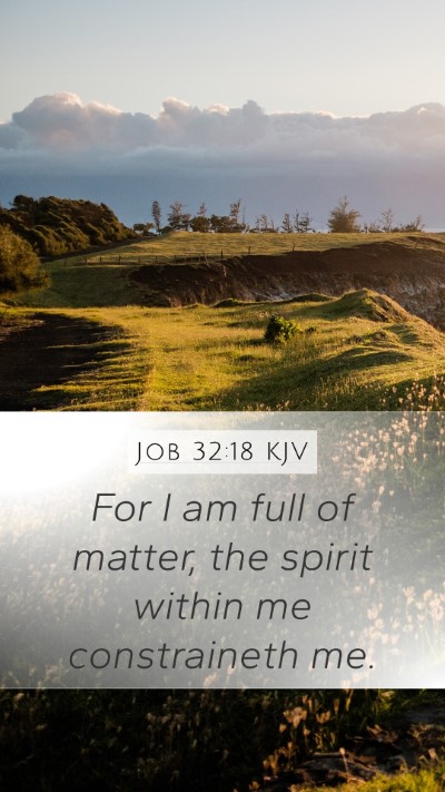 Job 32:18 Explained