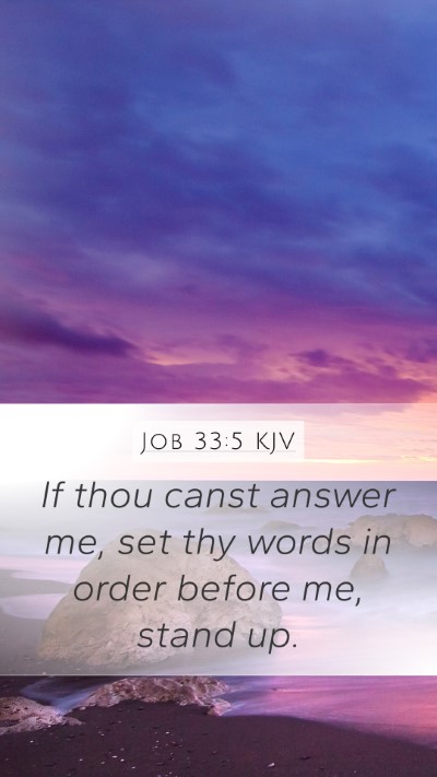 Job 33:5 Explained