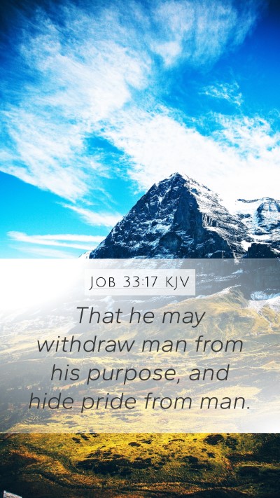 Job 33:17 Explained