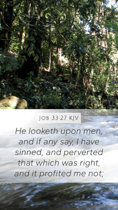 Job 33:27 Explained