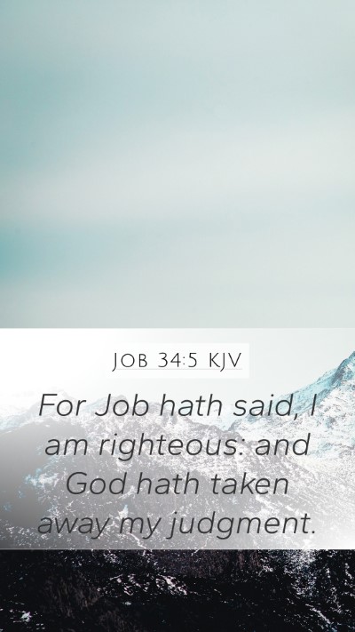 Job 34:5 Explained