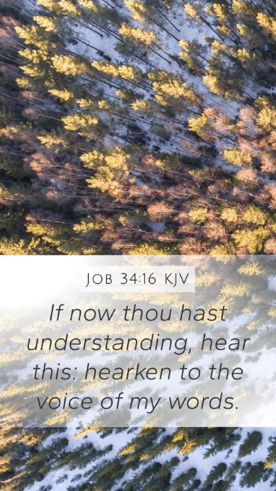 Job 34:16 Explained