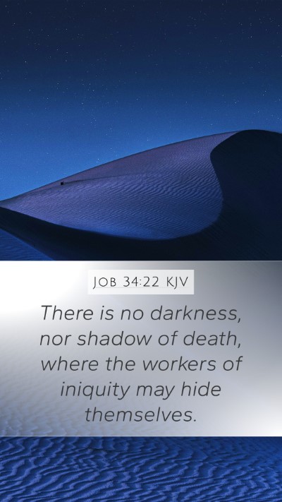 Job 34:22 Explained