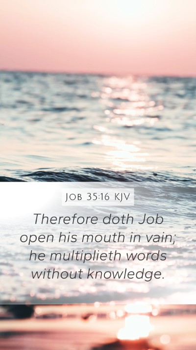 Job 35:16 Explained