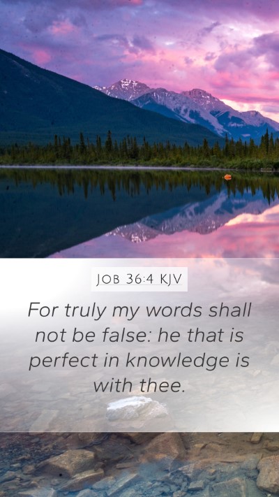 Job 36:4 Explained