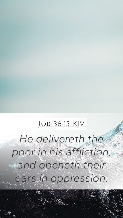 Job 36:15 Explained