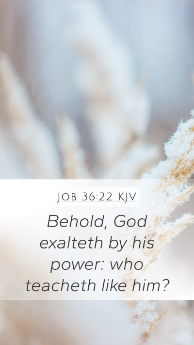 Job 36:22 Explained