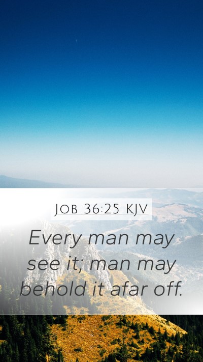 Job 36:25 Explained