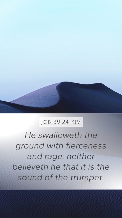 Job 39:24 Explained