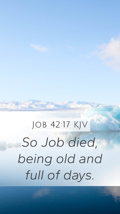 Job 42:17 Explained