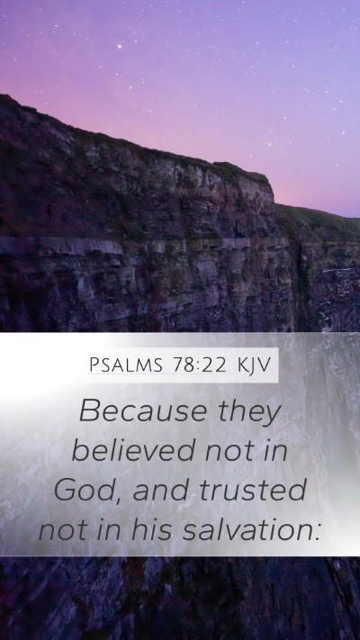 Psalms 78:22 Explained