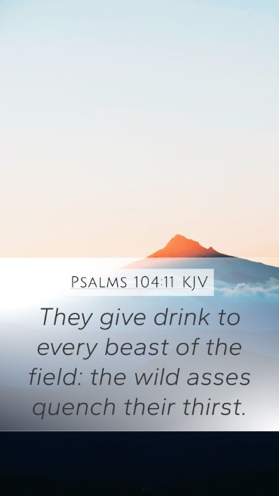 Psalms 104:11 Explained