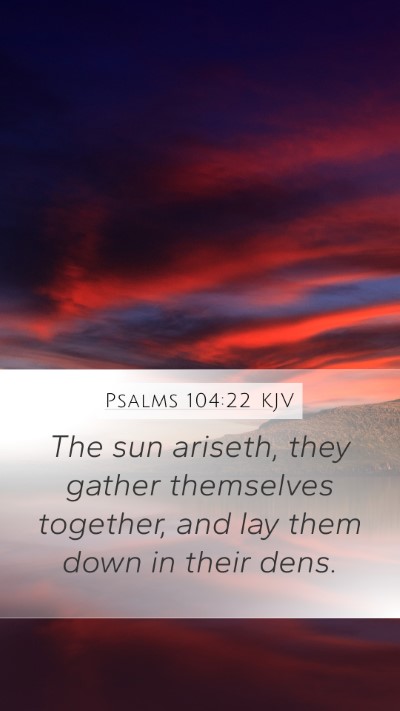 Psalms 104:22 Explained