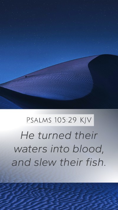 Psalms 105:29 Explained