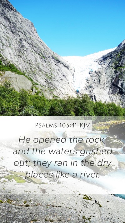 Psalms 105:41 Explained