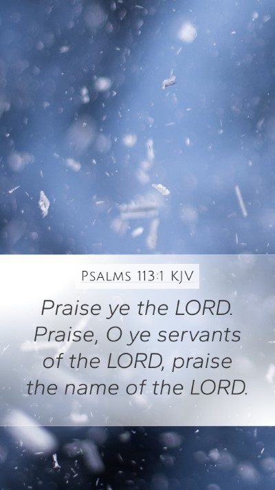 Psalms 113:1 Explained