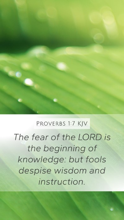 Proverbs 1:7 Explained