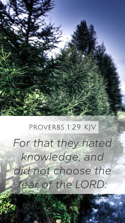 Proverbs 1:29 Explained