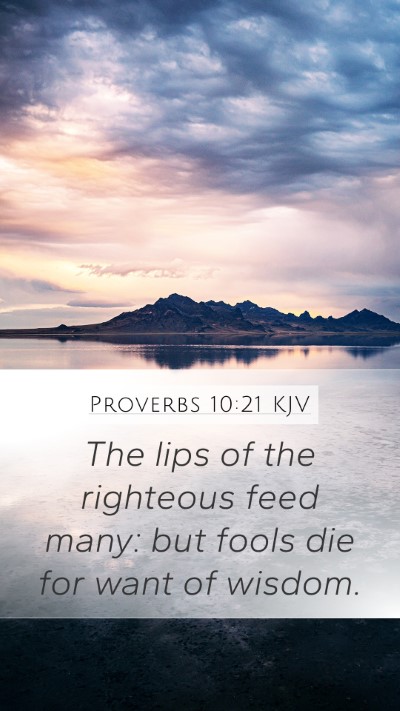 Proverbs 10:21 Explained