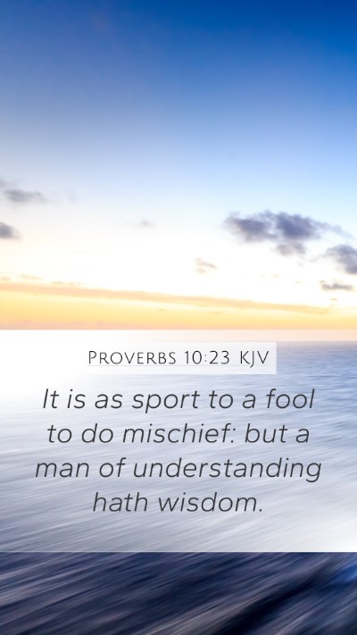 Proverbs 10:23 Explained