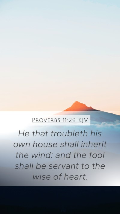 Proverbs 11:29 Explained