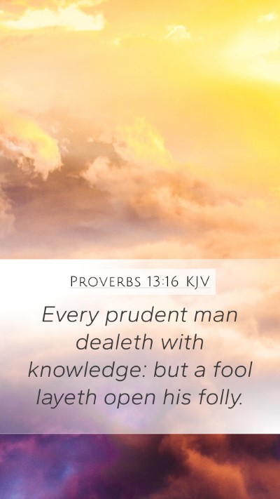 Proverbs 13:16 Explained