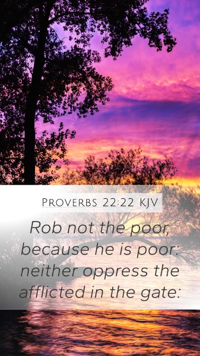 Proverbs 22:22 Explained