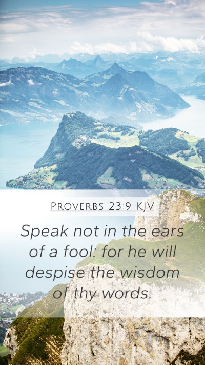 Proverbs 23:9 Explained