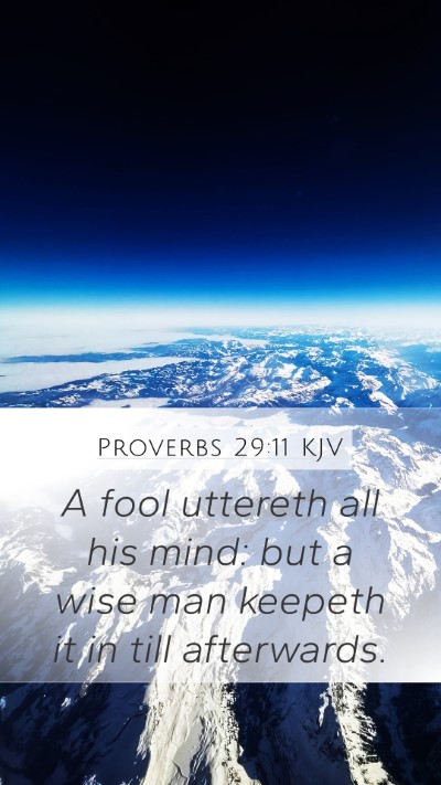 Proverbs 29:11 Explained