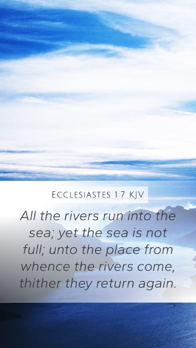 Ecclesiastes 1:7 Explained